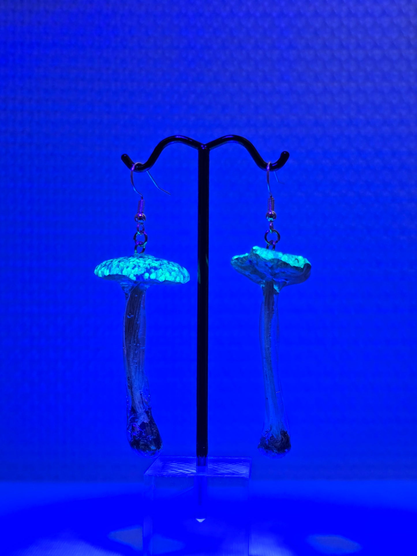 Glow in the Dark Mushroom Earrings