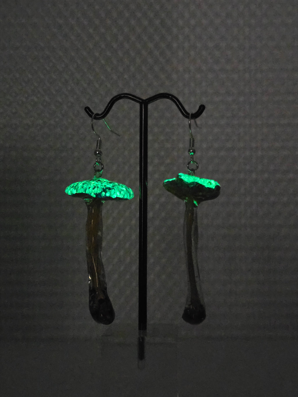 Glow in the Dark Mushroom Earrings