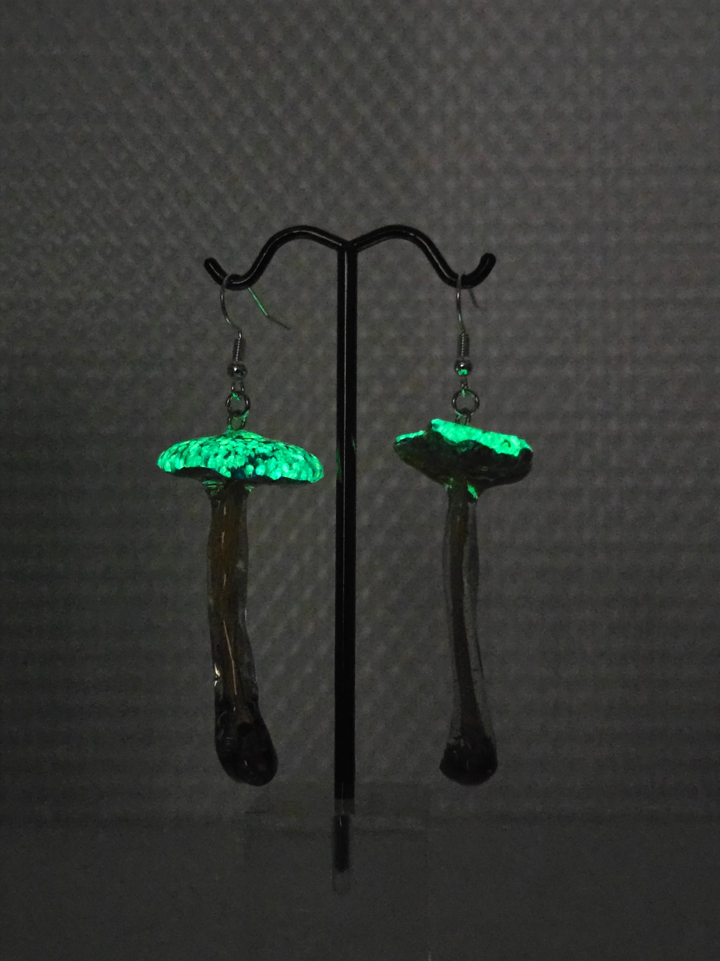 Glow in the Dark Mushroom Earrings