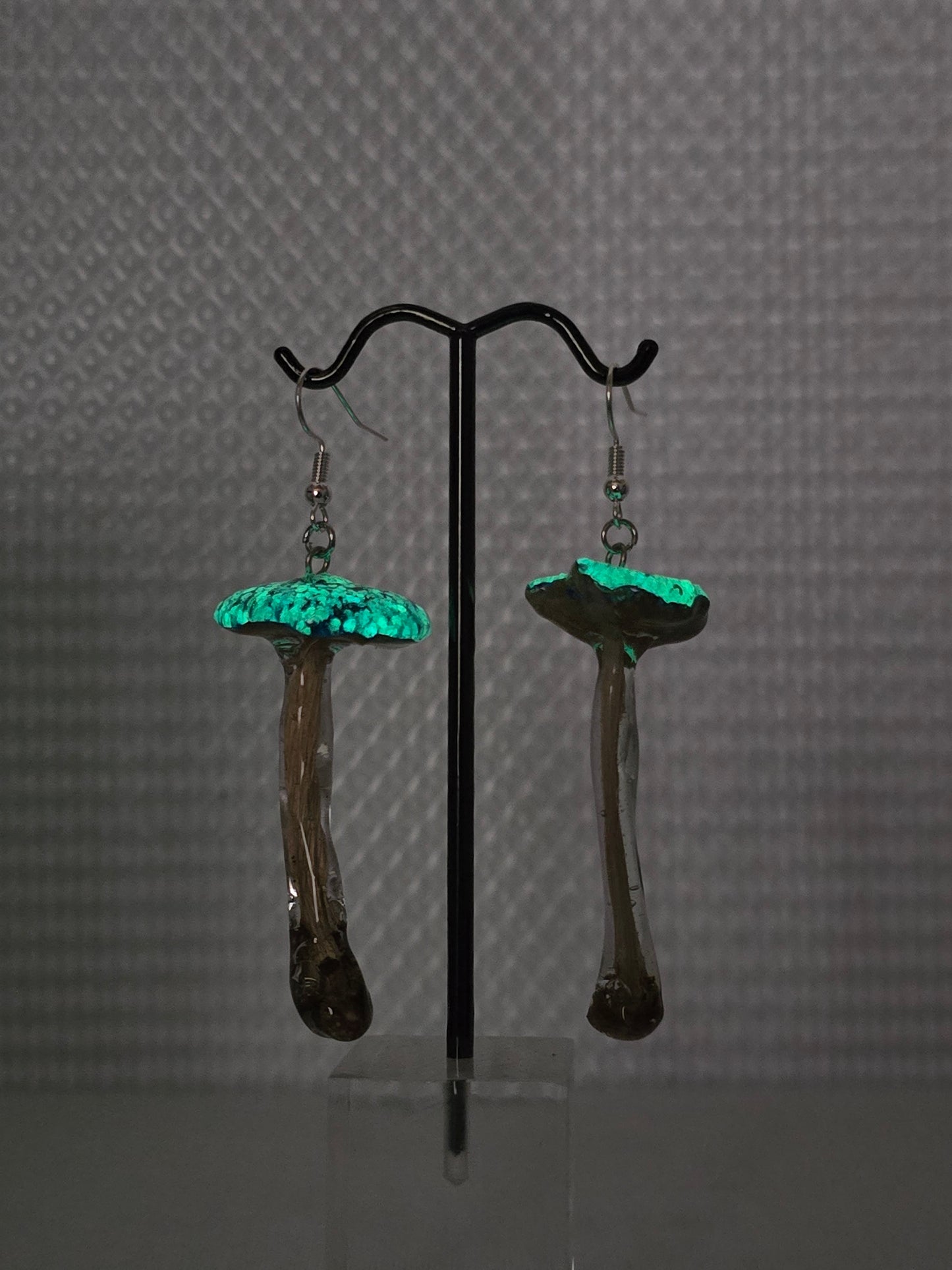 Glow in the Dark Mushroom Earrings