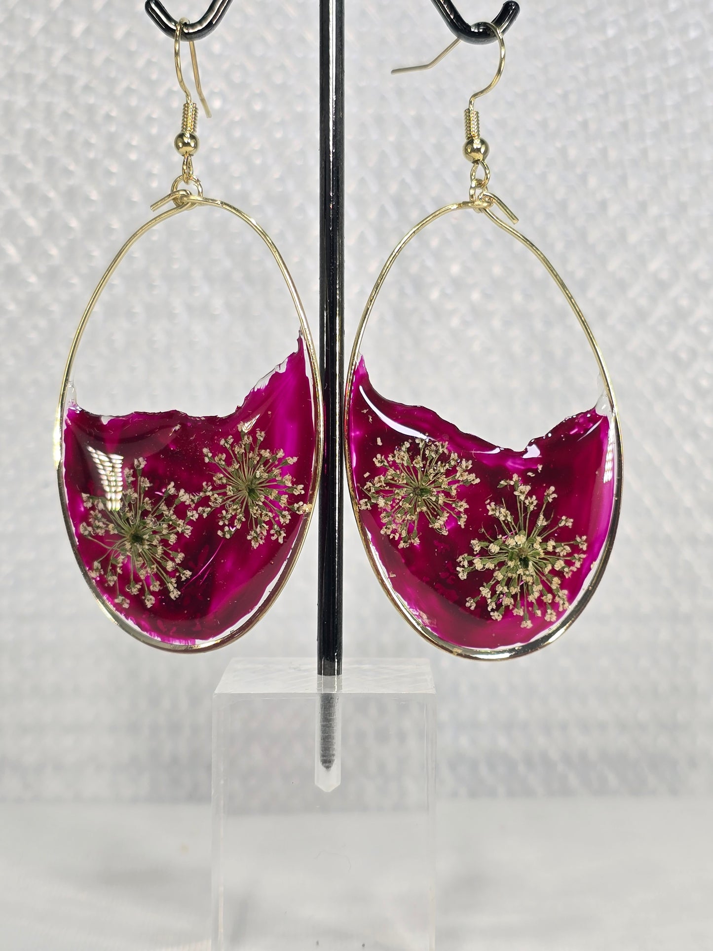 Queen Anne's Lace Large Hoop Earrings