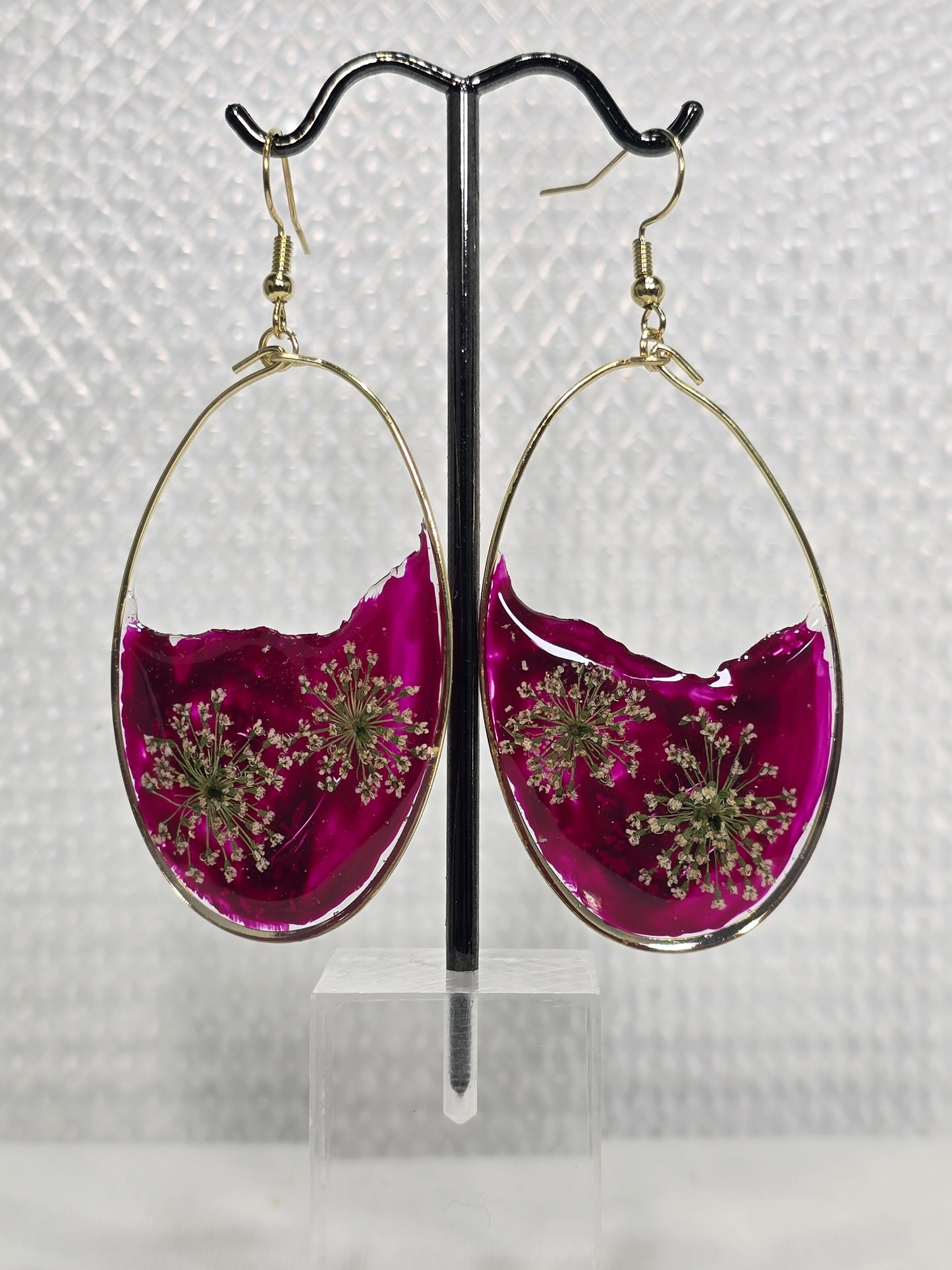 Queen Anne's Lace Large Hoop Earrings