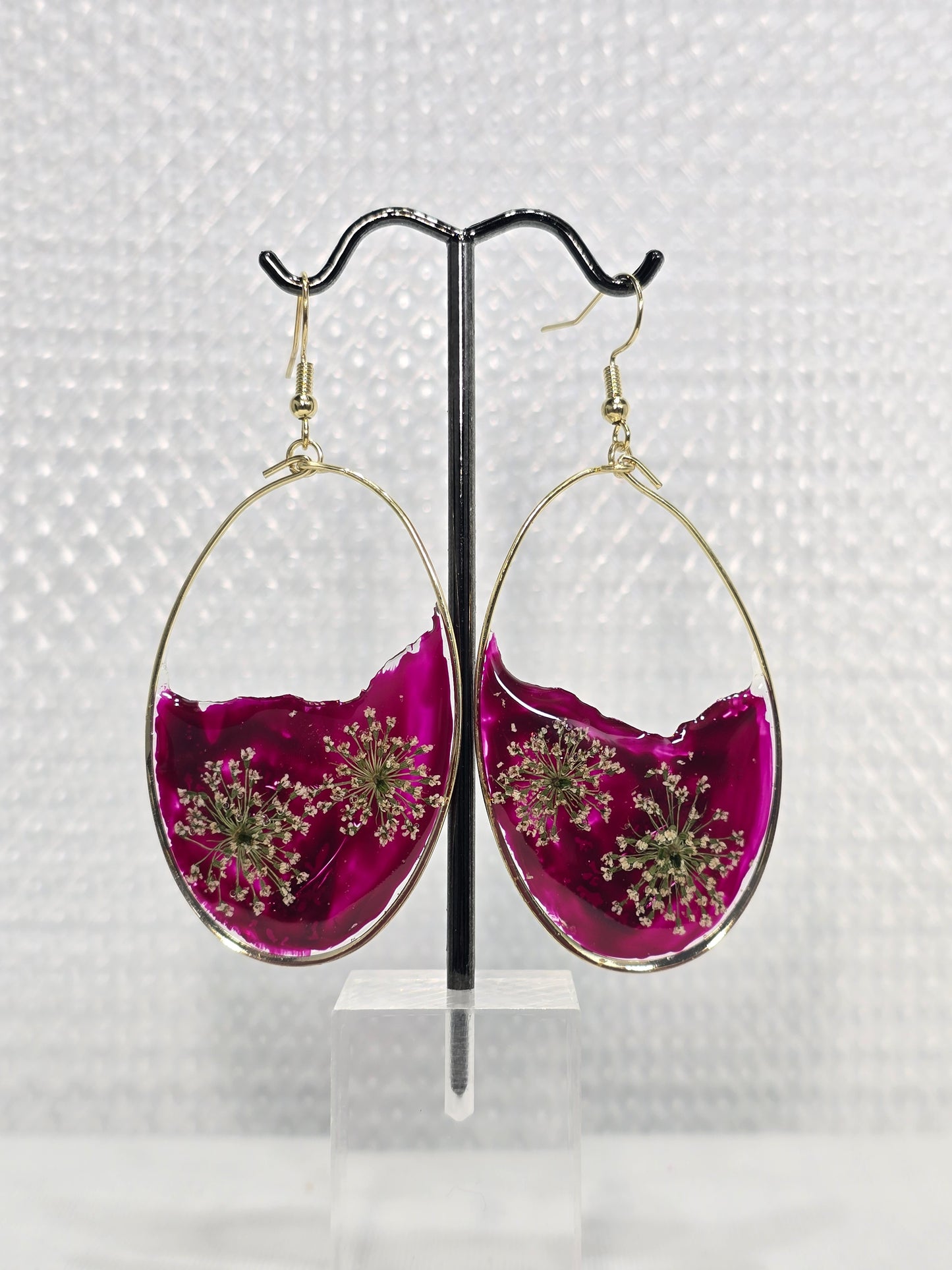 Queen Anne's Lace Large Hoop Earrings