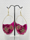 Queen Anne's Lace Large Hoop Earrings