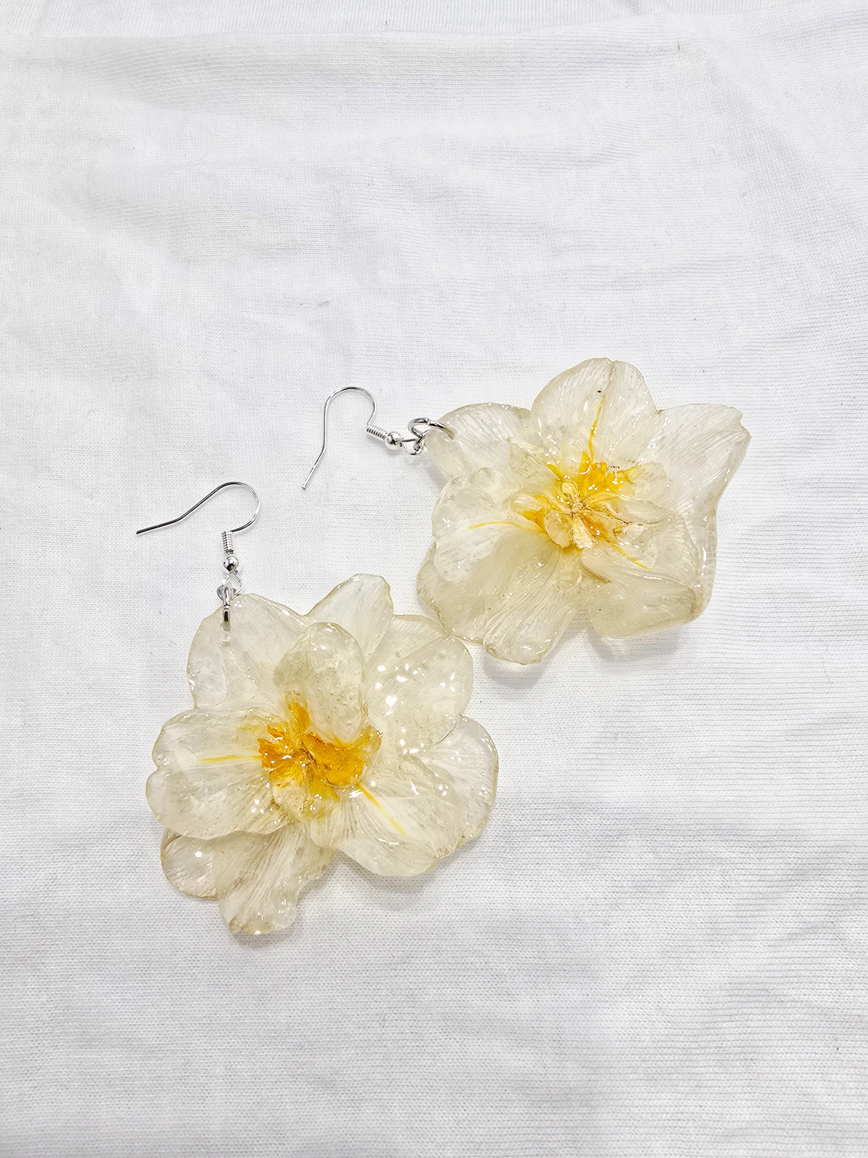 Double Flowering Daffodil Earrings