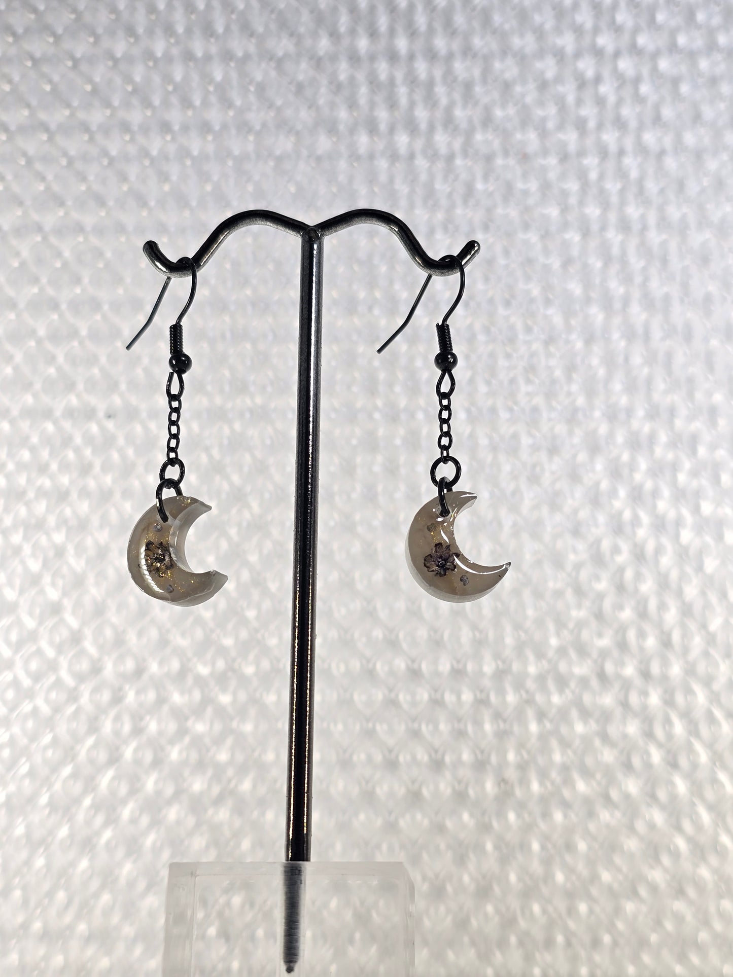 Dark Beauty Mini Moon Earrings