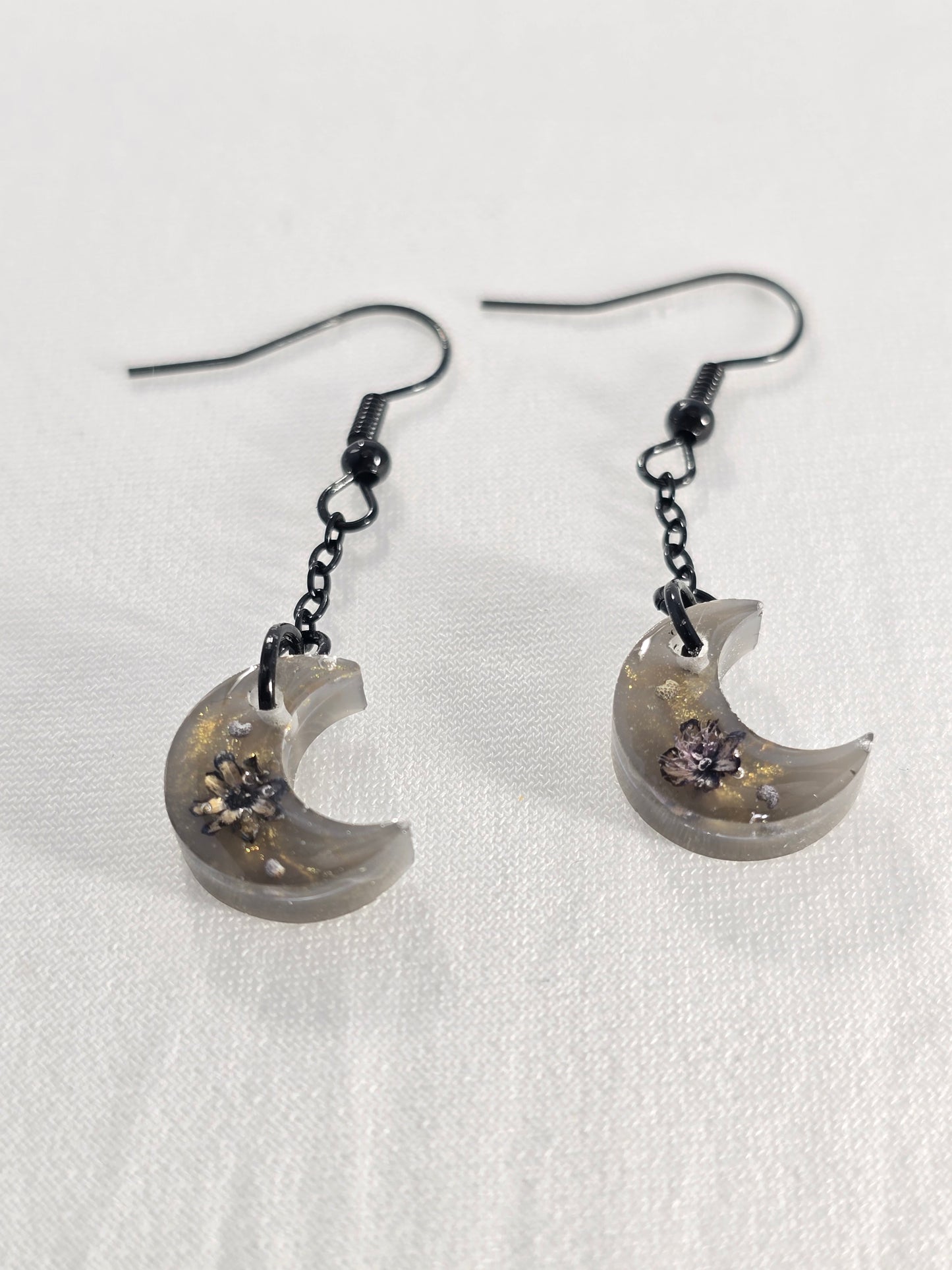 Dark Beauty Mini Moon Earrings