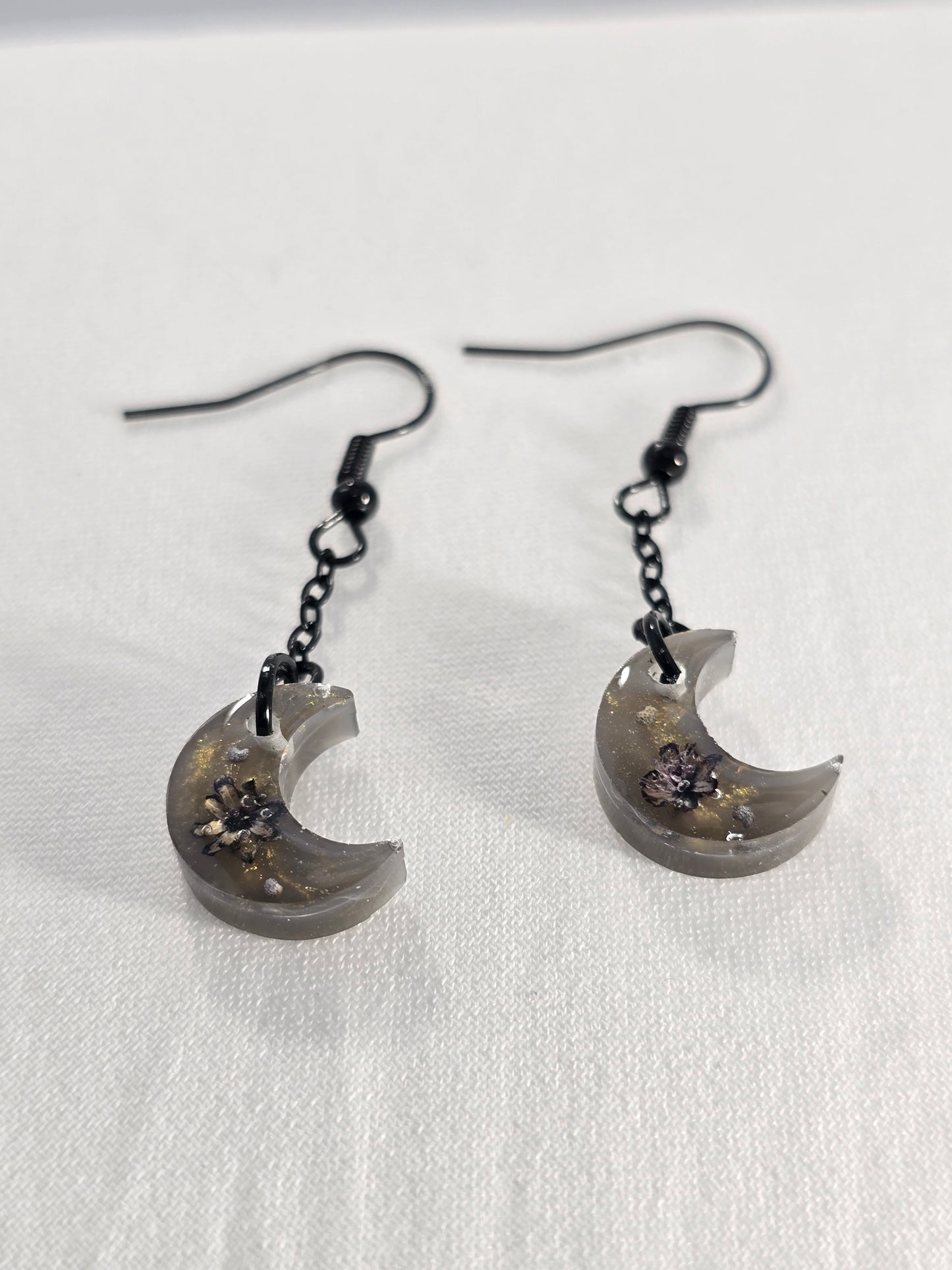 Dark Beauty Mini Moon Earrings