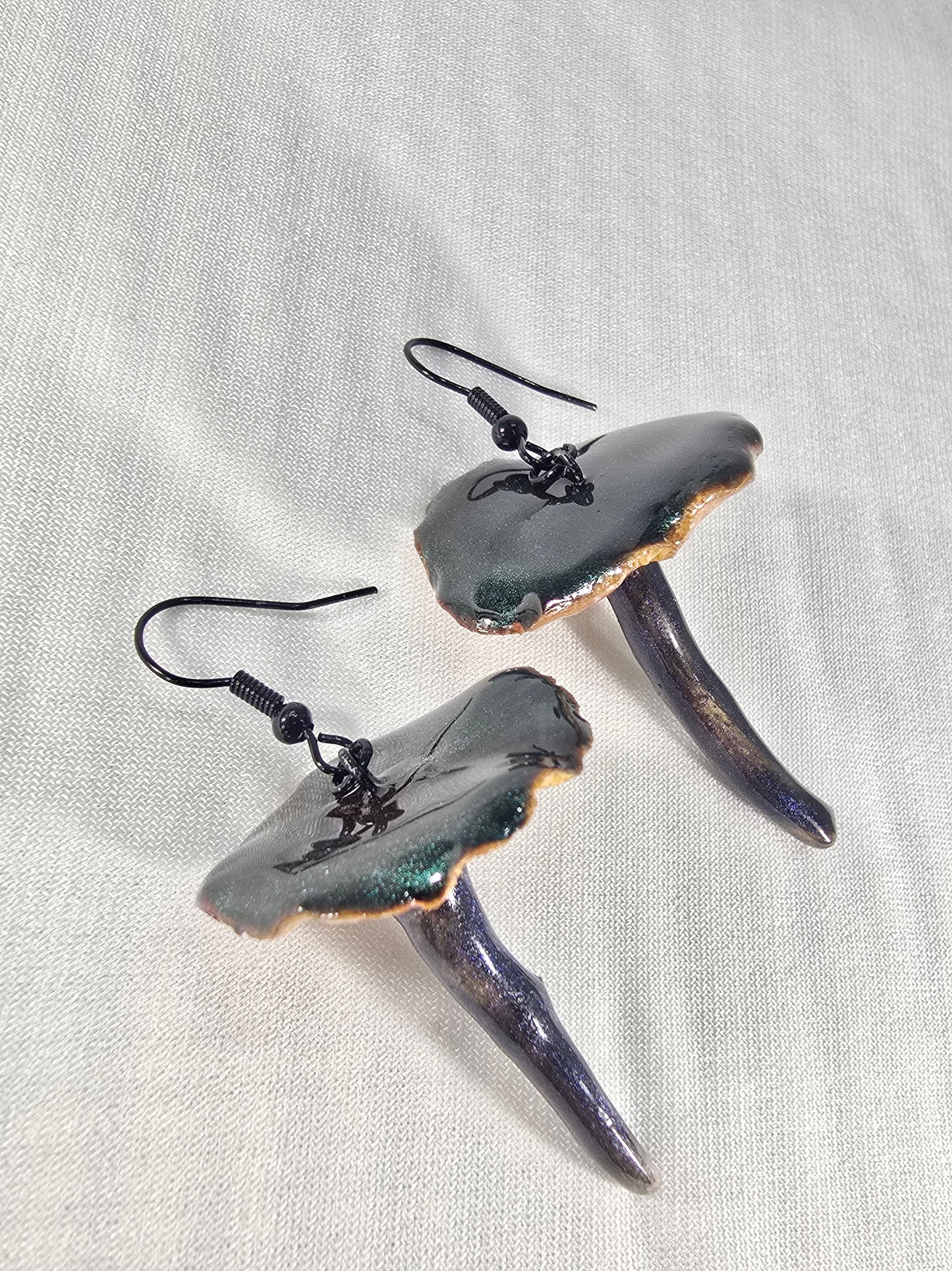 Holographic Mushroom Earrings