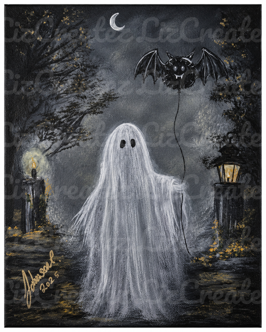 Boo & Bat — 8×10 Fine Art Print
