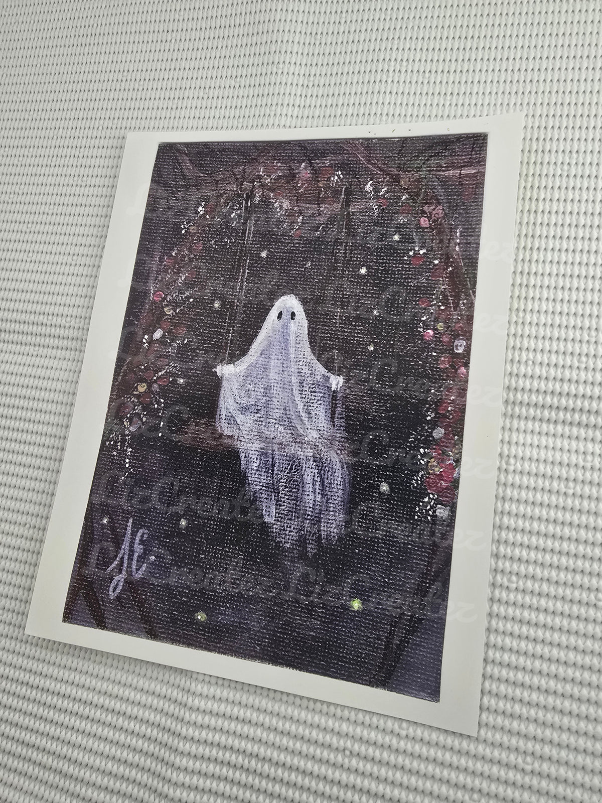 Ghostie on Swing - Fine Art Print 8x10 in