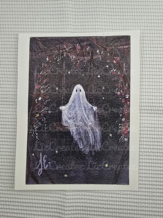 Ghostie on Swing - Fine Art Print 8x10 in